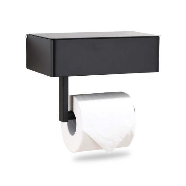 Day Moon Designs Wall Mount Toilet Paper Holder with Flushable Wet
